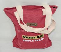 กระเป๋าสะพายสกรีนอักษร SMART BAG สีแดง