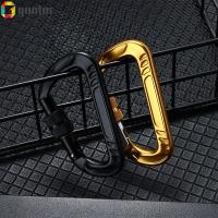 GANTUR 12KN 7075 เครื่องมือกลางแจ้ง รูปร่าง D Carabiner ปีนเขา ล็อคความปลอดภัย หัวเข็มขัดปีนเขามืออาชีพ ล็อค quickdraws