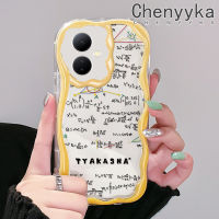 เคส Chenyyka สำหรับ VIVO Y76 Y76s Y74s 5G Y77E Y77 Y36 5G Y78 Y78 5G + 5G IQOO Z6 Lite 5G เคสลายการ์ตูนลวดลายคลื่นน่ารักเคสโทรศัพท์โปร่งใสขอบเนื้อครีมป้องกันเลนส์กล้องกันกระแทกปลอกอ่อนใสซิลิโคน