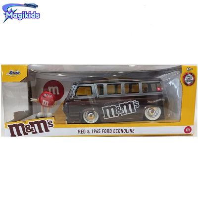 All 1:24 M MS 1965 Ford Econoline High Simulation Diecast Car Metal Alloy Model Car Toys for Children Gift Collection