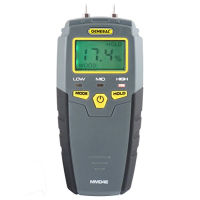 General Tools MMD4E Digital Moisture Meter, Water Leak Detector, Moisture Tester, Pin Type, Backlit LCD Display With Audible and Visual High-Medium-Low Moisture Content Alerts, Grays