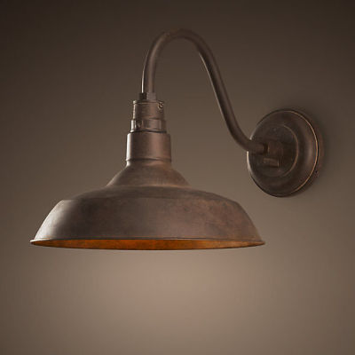 R Vintage Wall Mounted Lamp Loft Industrial Rust American Style Outdoor Indoor Light Luminaire Corridor Aisel Bar Waterproof