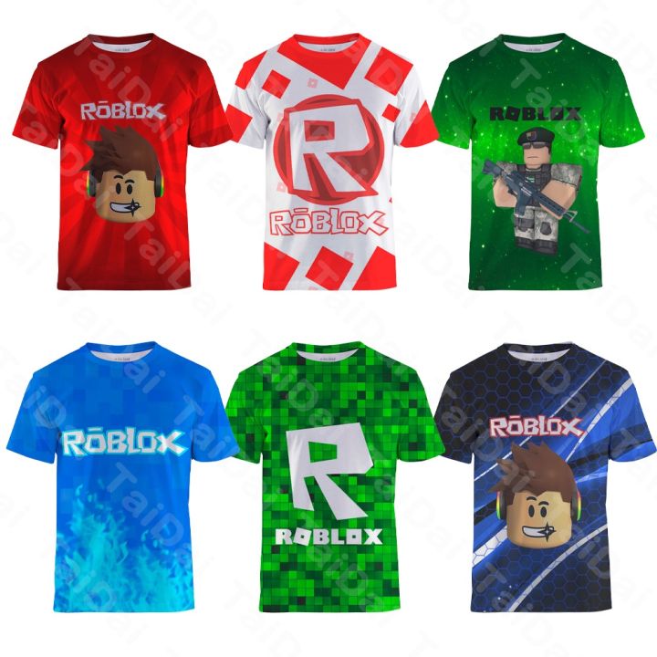 Robloxs Shirt For Kids Boys Game Printing Robloxs Logo T-Shirt Daily  Birthday Party Boys Tops Tees 5-14Years Old | Lazada
