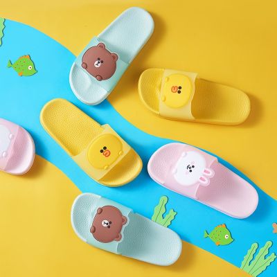 Private LINE FRIENDS summer cool slippers indoor household cute cartoon baby boy in children