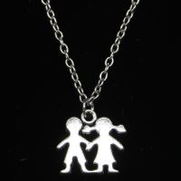 New Fashion Necklace 16x17mm boy girl lover Pendants Short Long Women Men Colar Gift Jewelry Choker