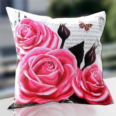 Cross stitch pillow kit embroidery needlework sets Diy printed 5D cross stitch pillow kits patterns paintings accessories fabric Needlework
