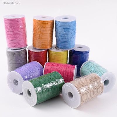 ∈◙□ 100Yard 3mm color Elastic Band Rubber Band Sewing Elastic Ribbon Elastic Spandex Band Trim Sewing Garment Accessories Lace Trim