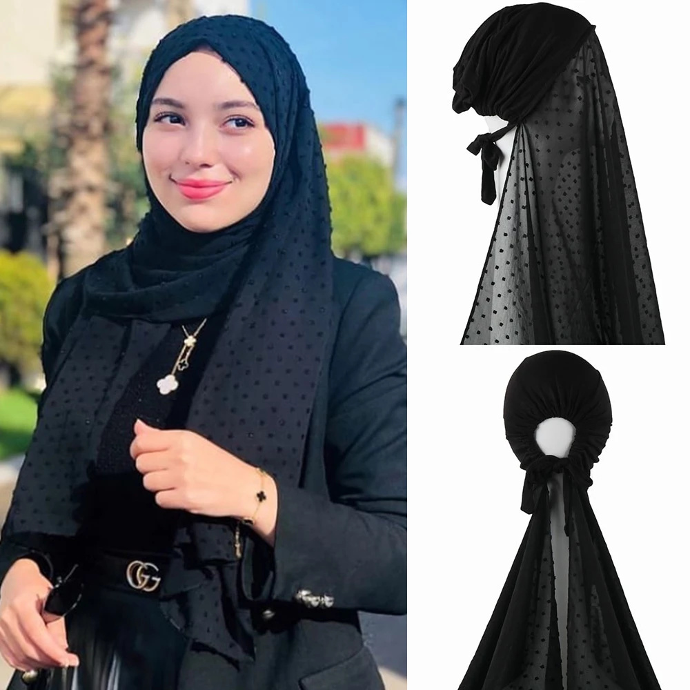 Thick Bubble Pop Chiffon Maxi Hijab Scarf Shawl Wrap Muslim Headwear 175x70cm 