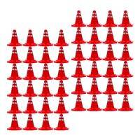 ❄ Cones Traffic Road Signs Mini Toy Miniature Construction Cone Roadblock Kids Toys Sign Play Pretend Blocks Safety Orange