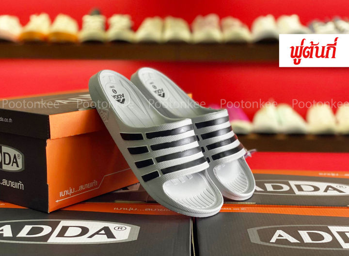 adda-รองเท้าแตะ-แบบสวม-รุ่น-55r01-ไซส์-4-10-ของแท้-พร้อมส่ง