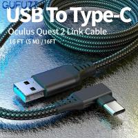 สายข้อมูลสายชาร์จสำหรับ Oculus Quest 2 Link VR USB หูฟังถอดสายได้ชาร์จอุปกรณ์เสริมสำหรับหูฟังสูงสายชาร์จ USB USB 3.0หูฟัง VR สายข้อมูลอุปกรณ์ VR GUFUZI