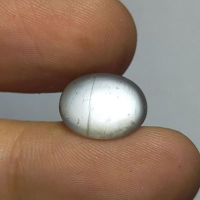 พลอย มูนสโตน มุกดาหาร เหลือบ สีเงิน บรอนซ์ ธรรมชาติ แท้ ( Natural Silver Bronze Flash Moonstone ) หนัก 4.58 กะรัต