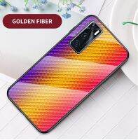 คาร์บอนไฟเบอร์กระจกเทมเปอร์เคสโทรศัพท์SสำหรับVIVO V20 SE Luxury Gradient Stained Glassซิลิคอนกรอบเคสโทรศัพท์เคสโทรศัพท์สำหรับVIVO V20SE