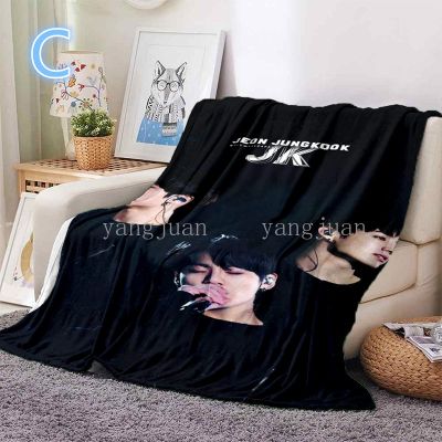 Customizable BTS Blanket Picnic Kim Namjoon, Seokjin, Min Yoongi, Jung Ho Seok, Park Jimin, Taehyung, Tian Jungkook Plush Sofa Adult Children Travel 3D Printing Bedding