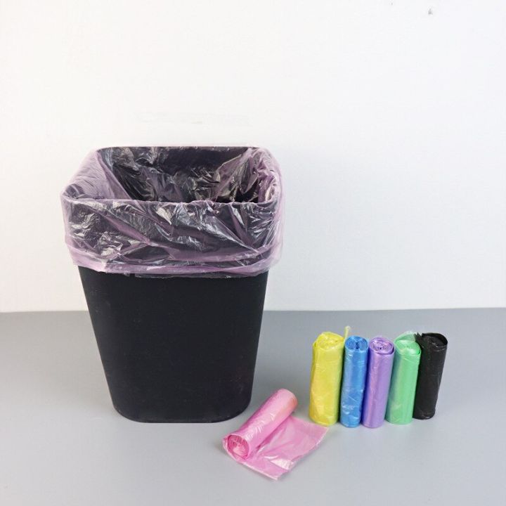 ถุงใส่ขยะแบบใช้แล้วทิ้งขนาด5ม้วนถุงถุงขยะพลาสติกขยะสำหรับใช้ในบ้านฝาม้วนถุงกล่องเก็บสินค้าขยะในบ้าน