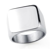 Fashion Men Ring Blank Plain Smooth Surface Punk Personality Jewelry