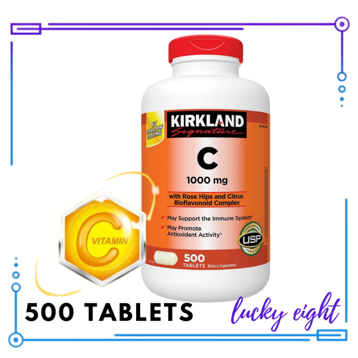 Kirkland Signature Vitamin C 1000 mg 500 Tablets 100 AUTHENTIC! Lazada PH