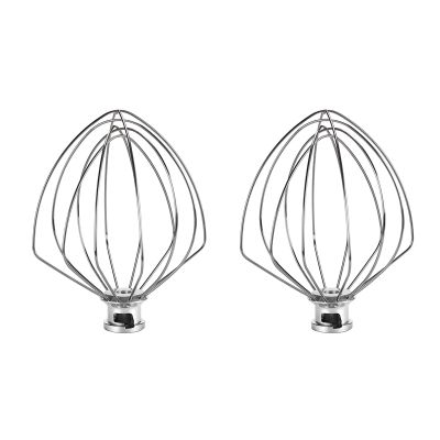 2X KN256WW 6-Wire Whip Attachment for KitchenAid 5-6 Quart Bowl-Lift Stand Mixer Replacement, Egg Cream Stirrer