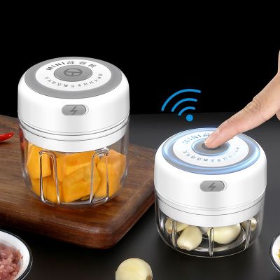 New USB Charge Wireless Electric Meat 3Level Grinder Food Chopper Mini Stainless Electric Kitchen Chopper Meat Grinder Shredder
