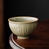 [COD] Yue kiln drum-shaped celadon teacup master single tea set bowl kung fu ceramic