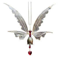 Garden Art Metal Hanging Wind Chimes Angel Butterfly Wing Wind Chimes Terrace Butterfly Fairy Wind Chimes Hot Hanging Decoration