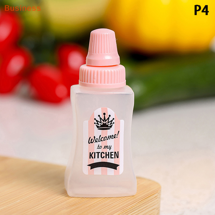 BI Mini Sauce Bottle Refillable Ketchup Honey Salad Containers Portable