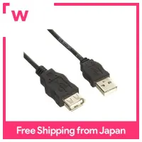 ELECOM USB Cable Extension USB2.0 (USB A male to USB A female) RoHS compliant 3m Black USB-ECOEA30