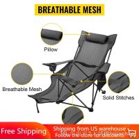 hyfvbu◐  Folding Camp 330 Lbs Capacity W/ Footrest Mesh Lounge Cup Holder and Storage Shipping