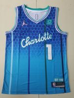 Mens Basketball Jersey LaMelo Ball Charlotte Hornets 2022สีขาว/สีเขียว/สีฟ้า/สีม่วง Swingman แท้ Jersey