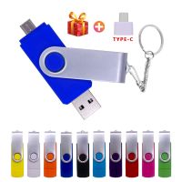 OTG 3 In 1 Metal Flash Drive USB 2.0 Type-C High Speed Pen Drive 4GB 8GB 16GB 32GB 64GB Pendrive Cle USB Memory Stick for Gift