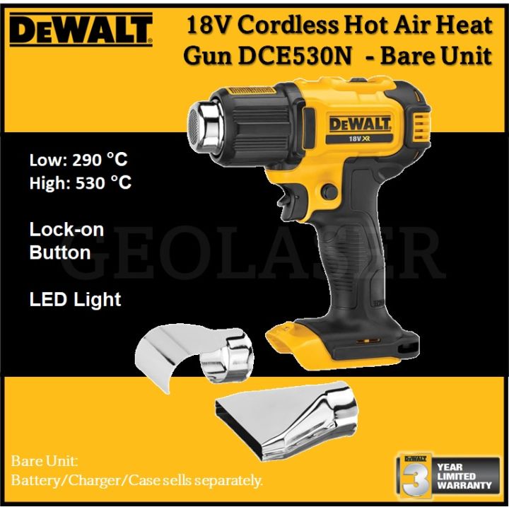 Dewalt 18V XR Cordless Heat Gun DCE530N-XJ