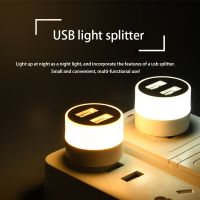 Mini USB Light Plug Desk USB Splitter 2 Port USB LED Lamp Gadgets Home Portable Small Reading Light For Laptop Power Bank Pc