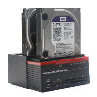 2.5 "3.5" USB 3.0 To 2 SATA 1 IDE HDD ฮาร์ดดิสก์ไดรฟ์การ์ดเชื่อมต่อ USB3.0 M2 TF SD Slot Hub