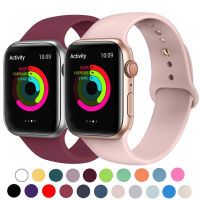 สายสปอร์ตซิลิโคนแฟชั่นสำหรับสายคาด Apple Watch อัลตร้า49มม. 42 44 45มม. 40 38 41มม. สายรัดข้อมือ8 7 6 SE 5 4 3 2 1