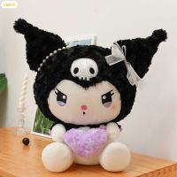 KISSYA ของเล่นตุ๊กตายัดไส้จำลอง Kuromi นุ่มสบายผิวของเล่นตุ๊กตาสำหรับเด็กเด็กผู้หญิงคอลเลกชันตกแต่งของขวัญ