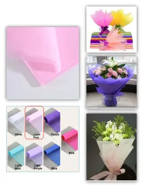 20PCS Waterproof Solid Color Gift Flowers Wrapping Paper Bouquet Birthday  Decoration Frosted Packaging Golden Rim