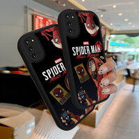 Spider-Man เคส Lambskin สำหรับ Samsung Galaxy S20 4G 5G S11e S21 FE S22 Plus S22เคสโทรศัพท์ M31เฉียบป้องกันเลนส์ครอบคลุมหนัง PU + ซิลิโคนนิ่มป้องกันการกระแทก