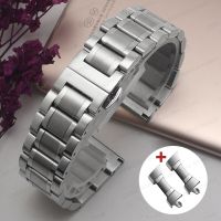 “：{ Arc Flat End Solid Stainless Steel Watchband For Tissot Butterfly Clasp Strap 12 13 14 15 16 17 18 19 20 21 22 23 24Mm Universal