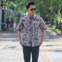 Premium Regular Short Sleeve Mens batik Shirt 23