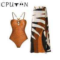 CN 2023ใหม่เซ็กซี่ Push Up One P Iece ชุดว่ายน้ำผู้หญิง R พิมพ์ Biquini กระโปรงขึ้นปก Monokini บราซิลชุดว่ายน้ำชุด