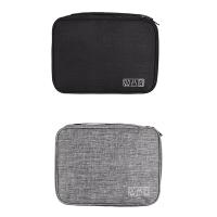 1 PCS Storage Bag Multi-Function Data Cable Storage Bag Mobile Power Earphone Storage Bag Gray