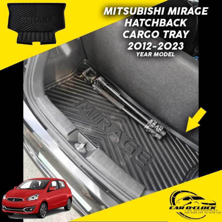 Envelope Style Trunk Cargo Net For Mitsubishi Mirage Hatchback 2014-2018 - Black Mesh