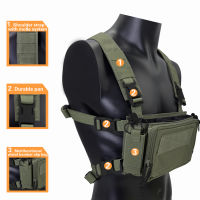 Uniontac Modular Tactical Chest Rig Multi-function Vest Lightweight w/ Mag Pouch Harness Chest Waist Pack