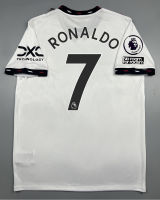 เสื้อบอล แฟนบอล แมนยู เยือน 2022-23 พร้อมเบอร์ชื่อ 7 RONALDO อาร์ม พรีเมียร์ลีค ครบชุด 2022