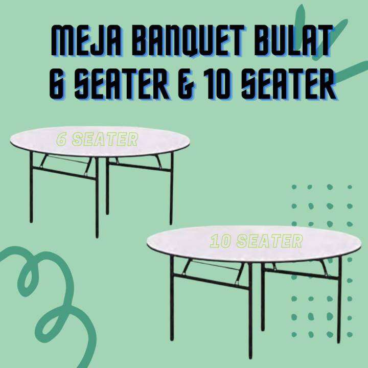 MEJA BANQUET BULAT 6 SEATER DAN 10 SEATER PREORDER | Lazada