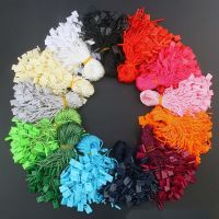 hot【cw】 100PCS Plastic Tag Rope Colorful Labels Polyester Cord String Lock Pin Tie Fasteners