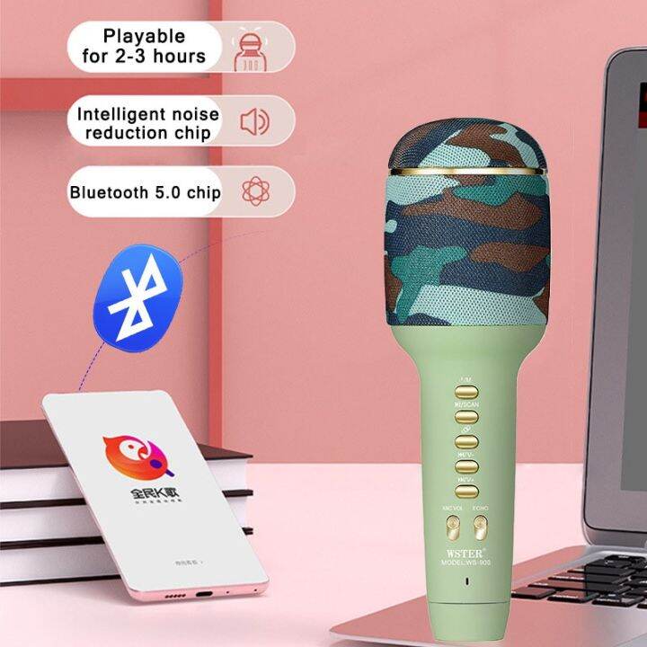 On Sale WS900 Wireless Microphone Rechargeable Bluetooth Microphone Karaoke Microphone Magic