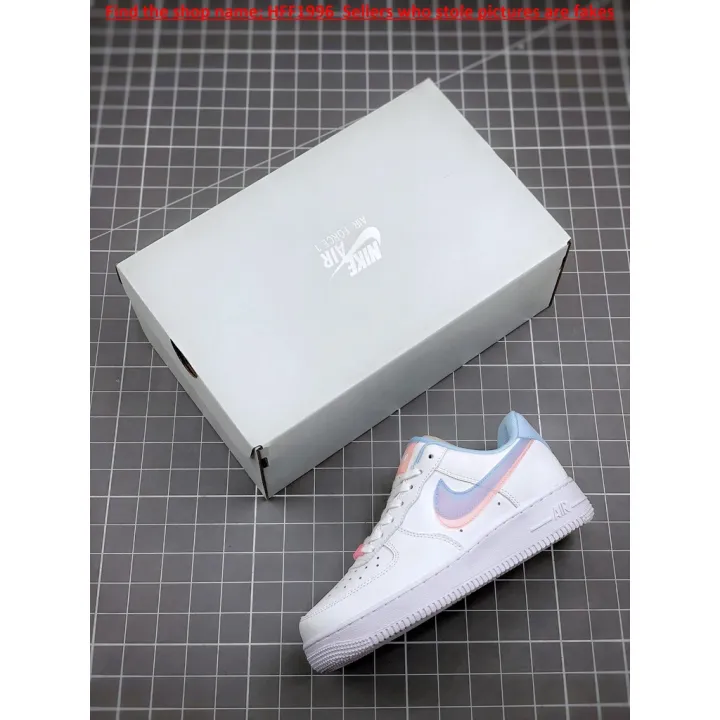 nike air force double swoosh blue pink