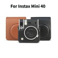 สำหรับ Instax Mini 40หนัง PU ย้อนยุคเคสกระเป๋าสะพายไหล่คริสตัลใสสำหรับฟิล์มฟูจิฟิล์มสำเร็จรูปขนาดเล็กสำหรับกล้องภาพถ่าย40