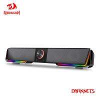 REDRAGON GS570 Darknets สนับสนุนบลูทูธไร้สาย Aux 3.5รอบทิศทาง RGB ลำโพงคอลัมน์ Sound Bar สำหรับคอมพิวเตอร์พีซีลำโพง